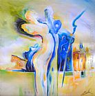 Exotic Paintings - ROMANCE IN AN EXOTIC PLACE by Alfred Gockel